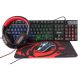 7. Ultron HAWK Gaming Set klawiatura Dołączona myszka QWERTZ Niemiecki Czarny, Czerwony, Biały