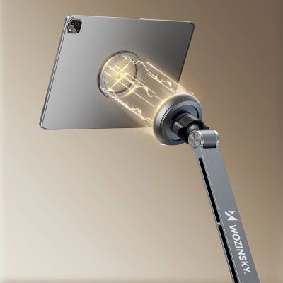 6. Uchwyt magnetyczny Wozinsky WTY0YS1 obrotowy 360° solidny na telefon tablet - szary