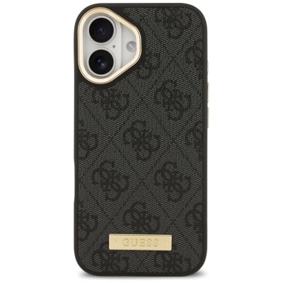 3. Etui Guess 4G Logo Plate MagSafe na iPhone 17 - czarne