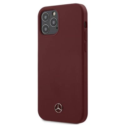 Etui Mercedes Silicone Line na iPhone 12 / iPhone 12 Pro - czerwone