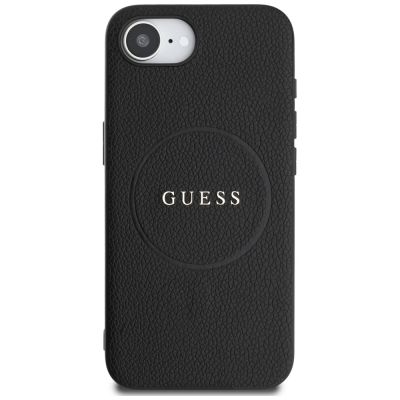 3. Etui Guess PU Grained Classic Logo z MagSafe na iPhone 16e - czarne