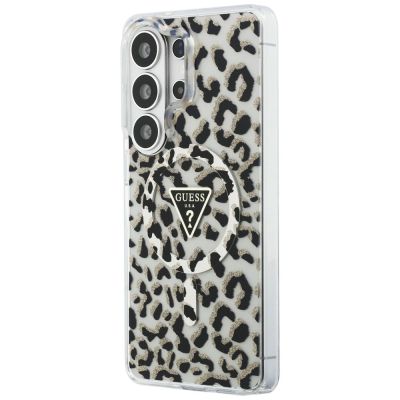 2. Etui Guess IML Leopard Print Triangle MagSafe na Samsung Galaxy S26 Ultra - czarne