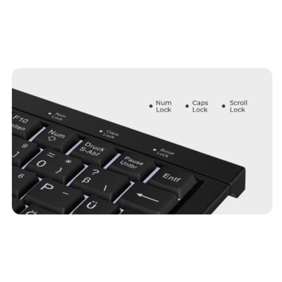 2. KeySonic KSK-3011ELC (DE) klawiatura Dom USB QWERTZ Niemiecki Czarny