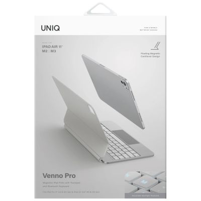 8. Etui UNIQ Venno Pro Magnetic Smart z klawiaturą na iPad Air 10.9" (2020/2022) / Pro 11" (2021/2022) / Air 11" (2024/2025/2026) - białe