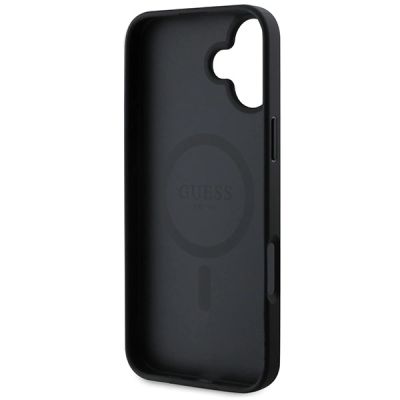 7. Etui Guess Saffiano Classic Logo MagSafe na iPhone 16 Plus - czarne