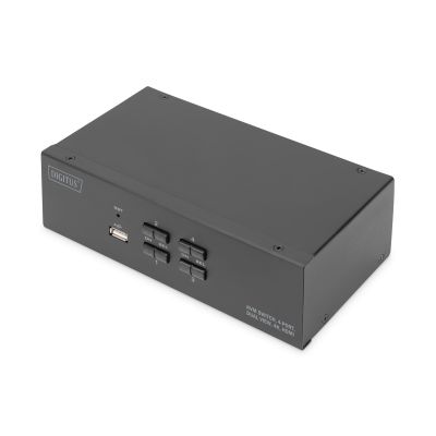 2. Digitus Przełącznik KVM, 4-portowy, obsługa dwóch monitorów, 4K, HDMI®