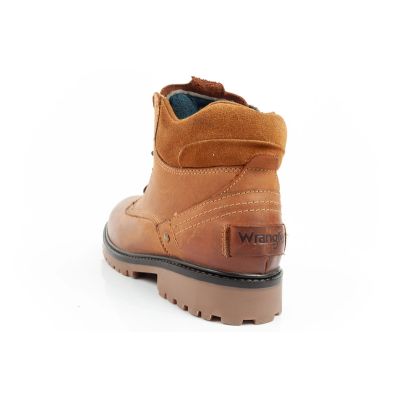 5. Wrangler Yuma buty męskie sztyblety trzewiki eleganckie skórzane brązowy biały