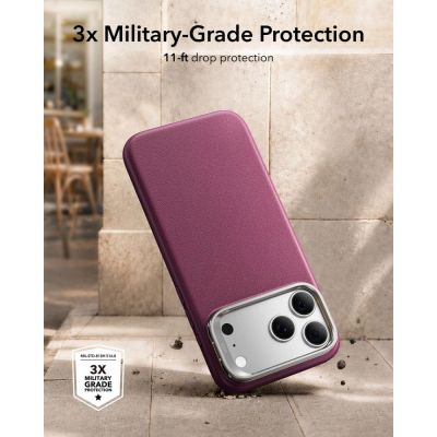 6. Etui ESR Atelier Kickstand MagSafe na iPhone 18 Pro / 17 Pro - burgundowe