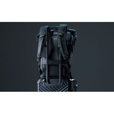 9. ASUS ROG SLASH Backpack Edition 20 plecak Plecak rolowany Czarny Poliester, Skóra woskowana (Pull Up)
