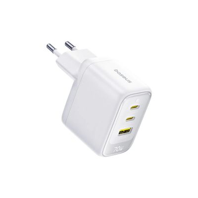 3. Ładowarka sieciowa Baseus EnerFill FE22 70W 2 x USB-C + USB-A - biała