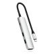 6. Satechi 4-w-1 USB-C Slim Multiport Adapter 4K - aluminiowy adapter do urządzeń mobilnych USB-C (USB-C, 4K HDMI, 2x USB-A) (silver)