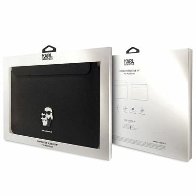 4. Pokrowiec Karl Lagerfeld Saffiano Karl&Choupette na laptopa 16" - czarny