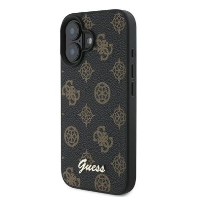 2. Etui Guess Peony Script MagSafe na iPhone 16 Plus - czarne