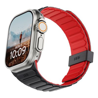 5. UAG Pathfinder - silikonowy dwustronny pasek magnetyczny do Apple Watch series 4-6 & SE 1-3, 44mm / series 7-9, 45mm / series 10-11, 46mm / Ultra 1-3, 49mm (ash/lava)