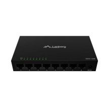 LANBERG SWITCH DSM1-1008 8X1GB/S NIEZARZĄDZALNY GIGABIT ETHERNET 12V (OBUDOWA METALOWA)