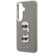 6. Etui Karl Lagerfeld Saffiano Double Heads Metal na Samsung Galaxy S26 - srebrne