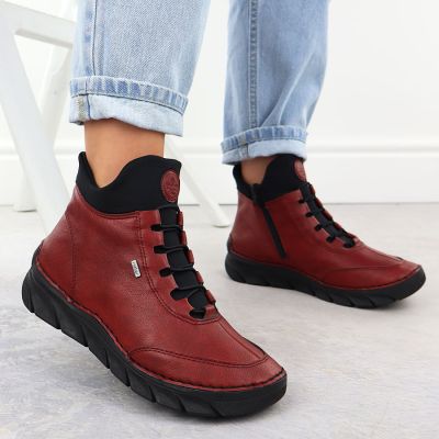 6. Botki damskie ocieplane czarne Rieker 55069-35