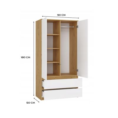 7. SZAFA MALWA SS-90 ARTISAN / BIEL KOMPLET