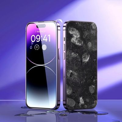 20. Baseus szkło hartowane do iPhone 14 Pro na cały ekran z filtrem Anti Blue Light i osłoną na głośnik 0.3mm + ramka montażowa