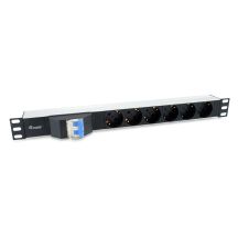 Equip 333312 rozdzielacz zasilania PDU 6 x gniazdo sieciowe 1U Czarny