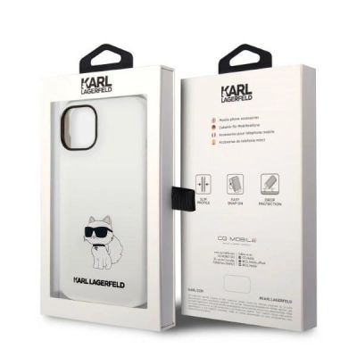 8. Etui Karl Lagerfeld Silicone Choupette MagSafe na iPhone 14 Plus - białe