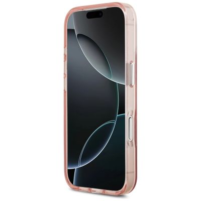 5. Etui Guess IML Gradient Triangle Logo MagSafe na iPhone 17 Pro - różowe