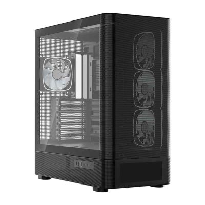 2. MODECOM OBUDOWA VOLCANO AQ 500 ARGB MIDI CZARNA