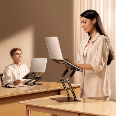 12. Podstawka pod laptopa, tablet Wozinsky WRS-CPY75DSB aluminiowa + Gratis! podstawka do smartfona - czarna