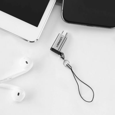 8. Ugreen adapter przejściówka z USB Typ C na micro USB szary (50590)