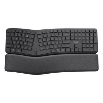 12. Klawiatura ergonomiczna TRUST Keyra multidevice wireless