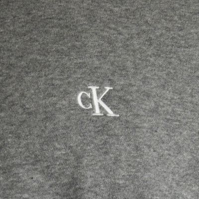 4. Bluza dresowa Calvin Klein Zip Fleece Hoodie Logo Tape Grey Heather - LZ04RE285G-P7E