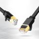 12. Ugreen płaski kabel przewód internetowy sieciowy Ethernet patchcord RJ45 Cat 7 STP LAN 10 Gbps 3 m czarny (NW106 11262)