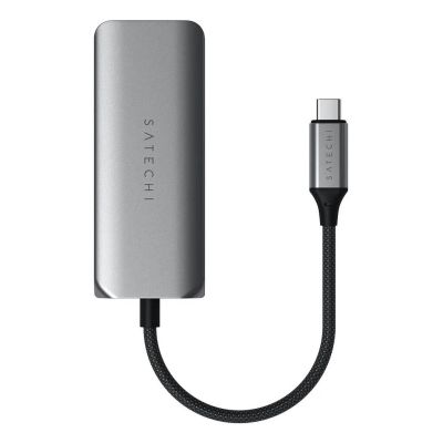 5. Satechi 4-In-1 USB-C Hub - hub do urządzeń mobilnych USB-C (3x USB-C 3.2 gen2 10Gbps, 2.5 Gigabit Ethernet) (space gray)