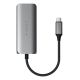 5. Satechi 4-In-1 USB-C Hub - hub do urządzeń mobilnych USB-C (3x USB-C 3.2 gen2 10Gbps, 2.5 Gigabit Ethernet) (space gray)
