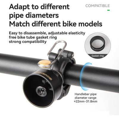 2. Rockbros dzwonek rowerowy 340021001 czarny