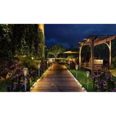 29. POCHODNIA LAMPA SOLARNA TAŃCZĄCE PŁOMYKI 12 LED SMD 7,5x7,5x46,5CM KPL 5SZT