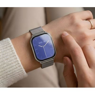 2. Smartwatch Gravity Srebrny Pasek + Bransoleta GT43-2