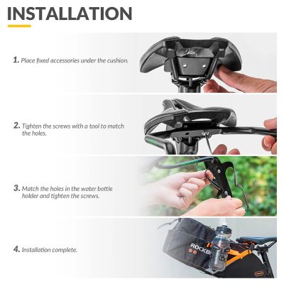 6. Wielofunkcyjny uchwyt Rockbros 31210013001 stabilizator torby podsiodłowej - czarny