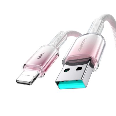 2. Kabel Joyroom S-A42 Crystal-Clear Series 3A USB-A - Lightning 1,2m - biały