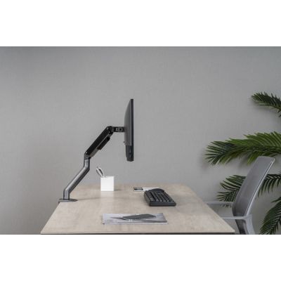 11. GEMBIRD BIURKOWE REGULOWANE RAMIĘ/UCHWYT NA MONITOR 17-32, VESA 100X100MM, DO 9 KG, KOLOR SZARY