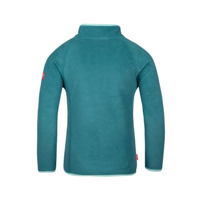 2. Bluza polarowa dla dziewczynki/chłopca z zamkiem Trollkids Kids Nordland Half Zip zielona (707-332)
