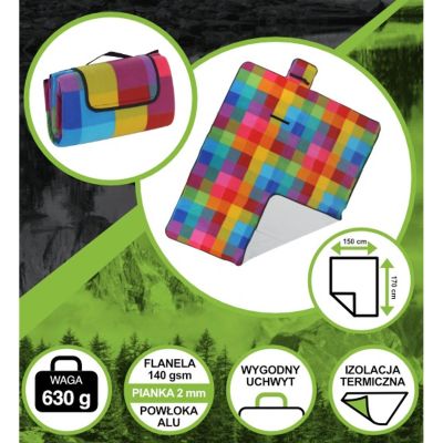 10. KOC PLAŻOWO PIKNIKOWY 170x150CM Z POWŁOKĄ ALU ENERO CAMP 1064093
