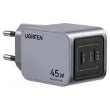 Ładowarka sieciowa Ugreen Nexode Pro 35008 2x USB-C, GaN, 45W - szara