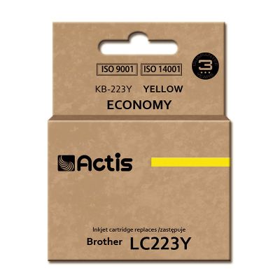 Actis KB-223Y Tusz (zamiennik Brother LC223Y; Standard; 10 ml; żółty)