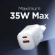 5. Ładowarka sieciowa Spigen Essential EE352EU USB-C / USB-A 35W - biała