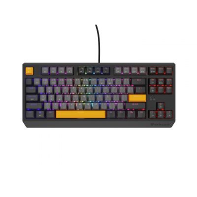3. GENESIS Thor 230 TKL klawiatura Gaming USB + RF Wireless + Bluetooth QWERTY Czarny, Szary, Pomarańczowy