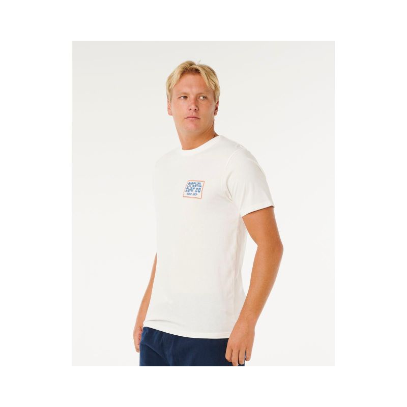 Koszulka męska RIP CURL Pacific Rinse Sunrise Tee biała