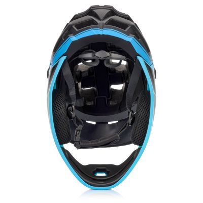 8. Kask rowerowy full-face Meteor Hydra M 55-58 cm czarny/niebieski