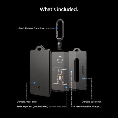 9. Etui Spigen TO243 Tesla Key Card Holder na klucze samochodowe - czarne