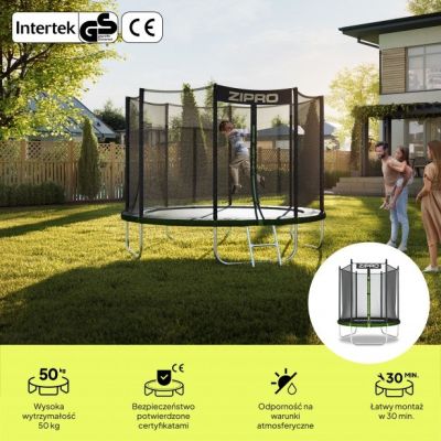 2. ZIPRO 4FT Jump Pro Zewnętrzna Okrągły Sprężyny zwojowe Trampolina ogrodowa